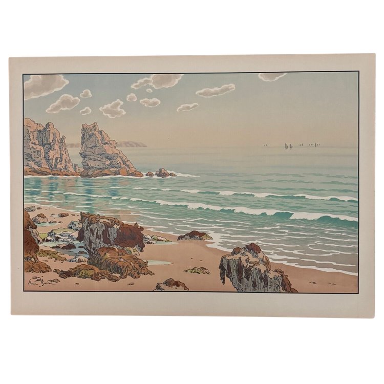 Lithographie par Henri Rivière Les Aspects de la Nature - La Mer 