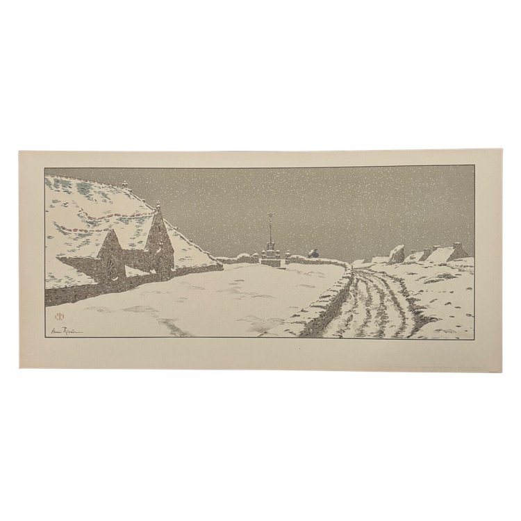 Litografia di Henri Rivière La Féérie des Heures - La Neige