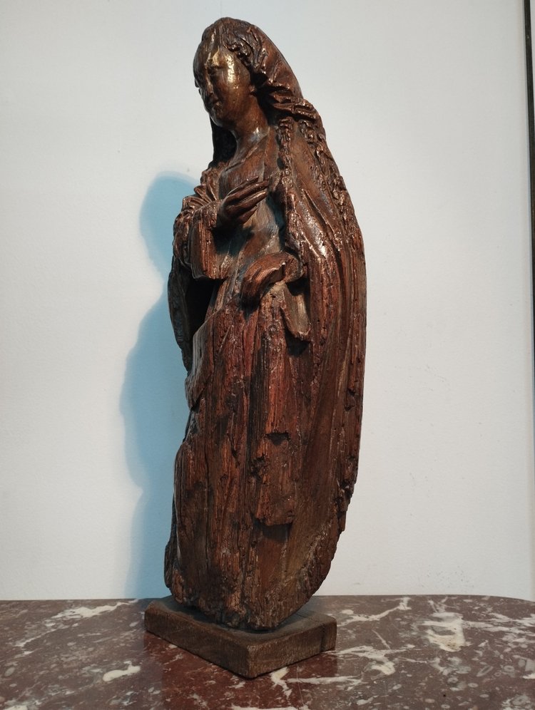 VERGINE Scultura in legno del XVI secolo