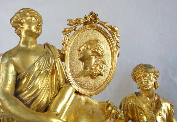 Allegory of maritime trade clock in gilt bronze - Louis XVI period circa 1775