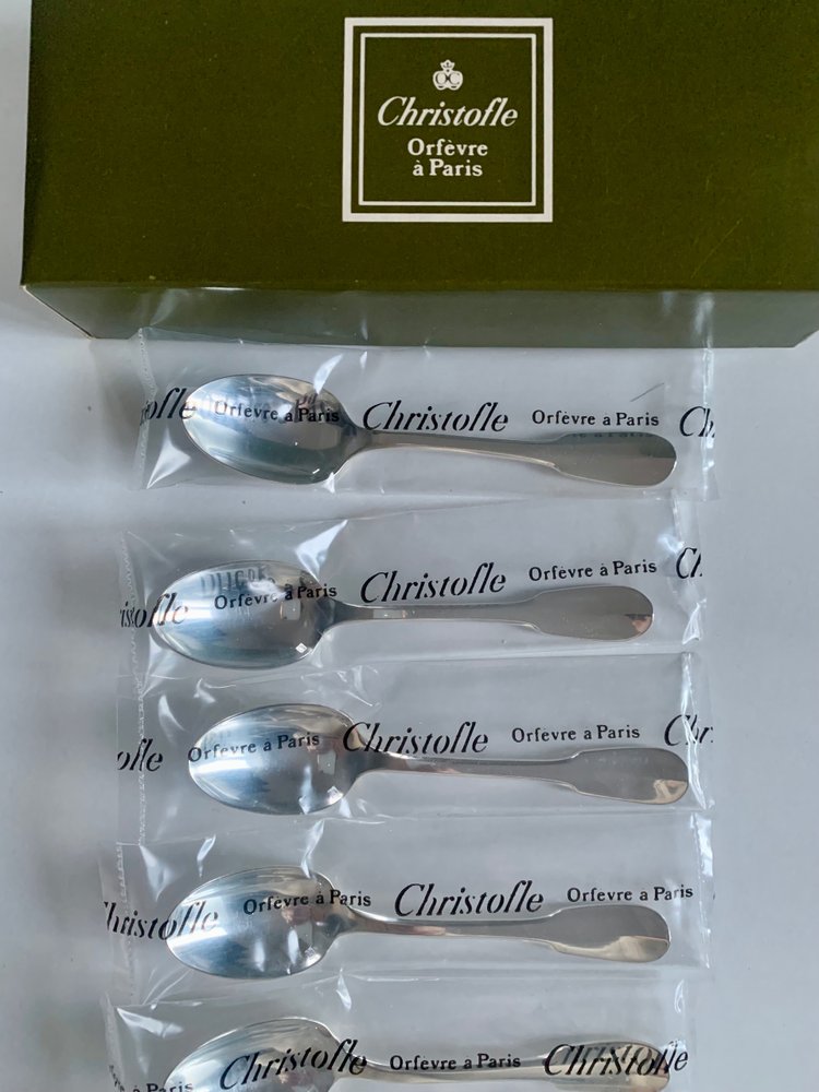 8 Christofle moka spoons