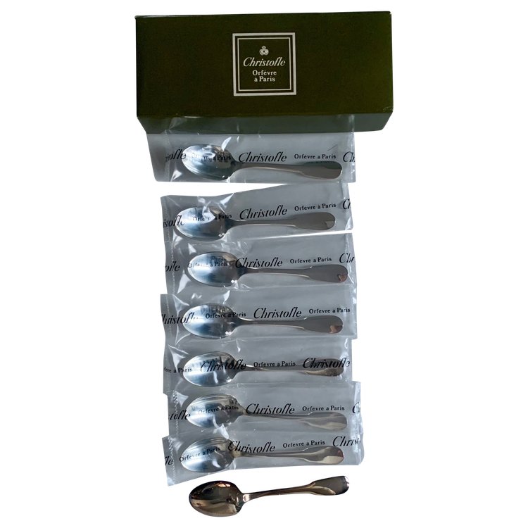 8 Christofle moka spoons