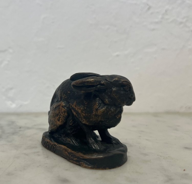 Sculpture - Bronze - Lièvre - Barye/barbedienne - XIX Eme
