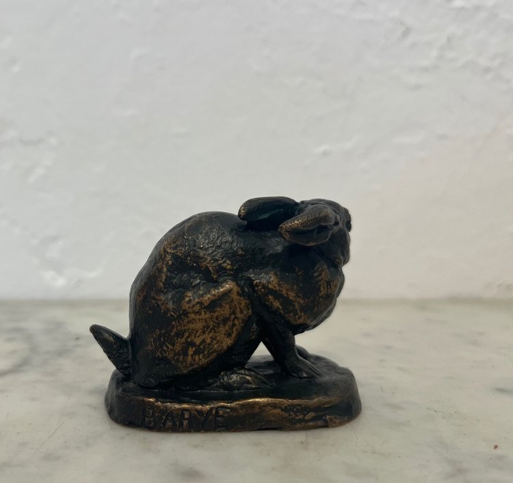 Sculpture - Bronze - Lièvre - Barye/barbedienne - XIX Eme