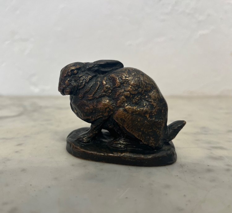 Sculpture - Bronze - Lièvre - Barye/barbedienne - XIX Eme