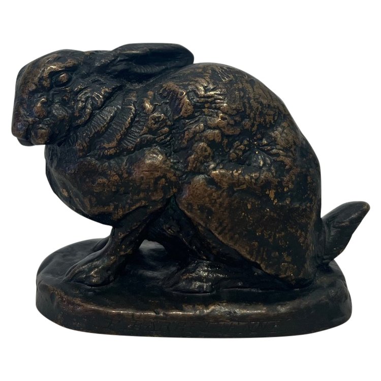 Sculpture - Bronze - Lièvre - Barye/barbedienne - XIX Eme