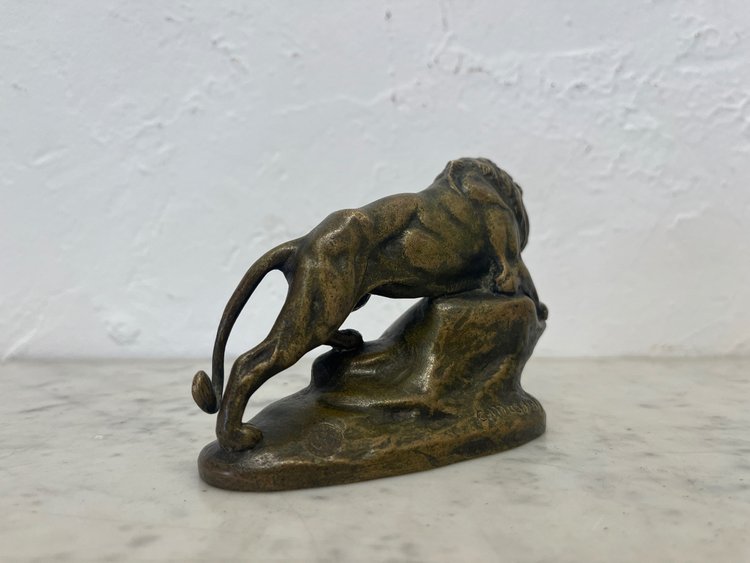 Scultura - Bronzo - Leone - Masson/susse Frs - Francia - XIX sec.