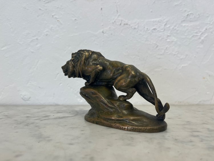 Scultura - Bronzo - Leone - Masson/susse Frs - Francia - XIX sec.