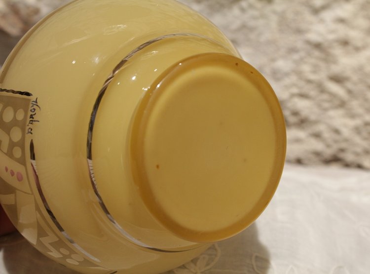 Vase en verre signé D'Argyl vers 1930, Art Déco
