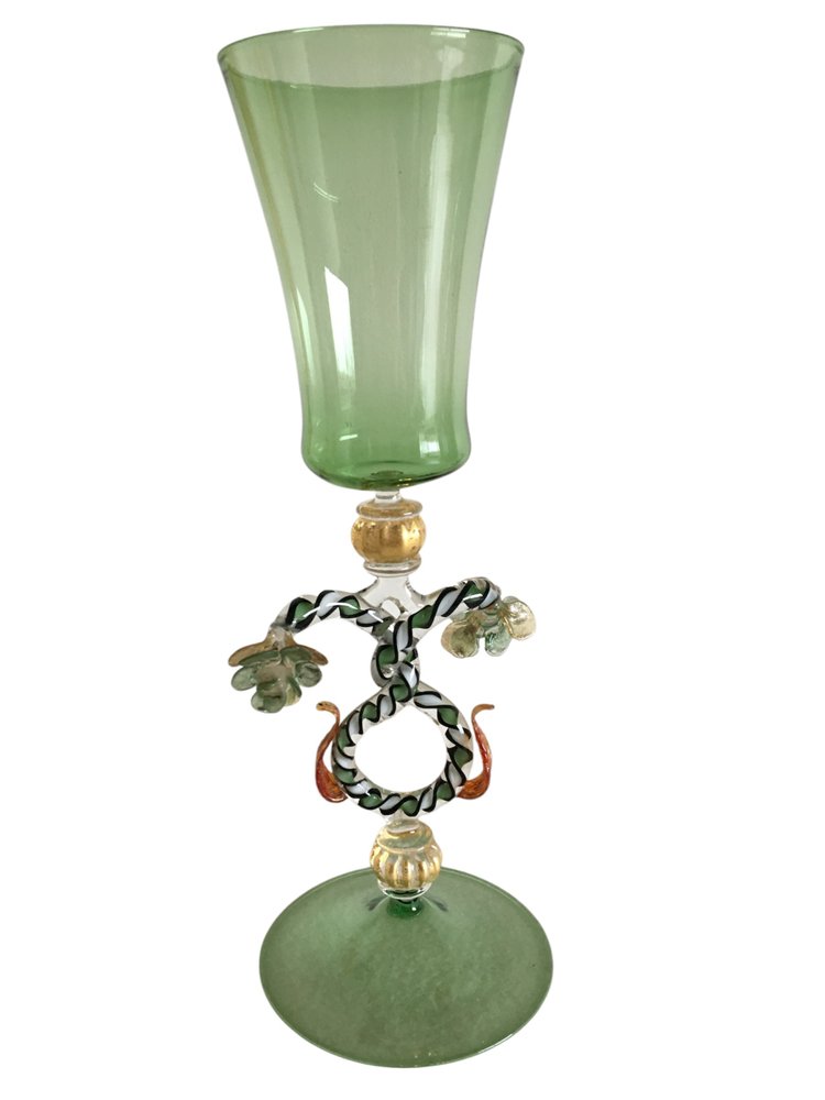 Murano glasses, set of 4 glasses, Venice circa 1970