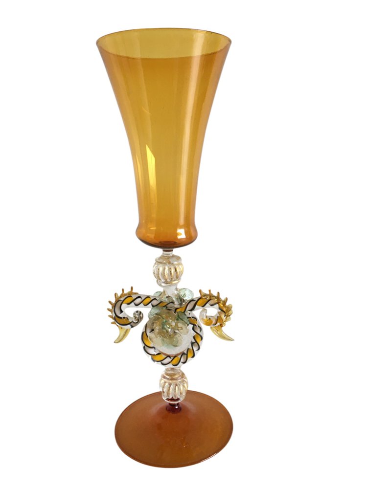 Murano glasses, set of 4 glasses, Venice circa 1970