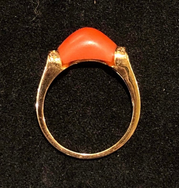 Ring Koralle Diamant