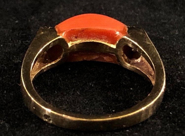 Ring Koralle Diamant
