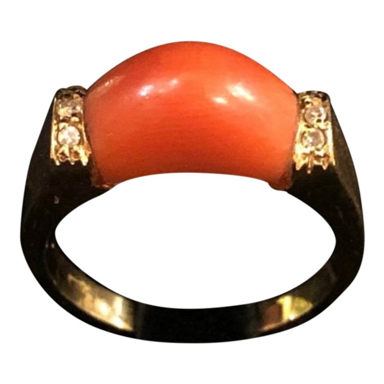 Ring Koralle Diamant