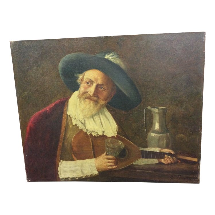 "The musician" signed E. PERRETON