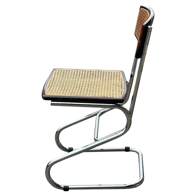 Suite Von Vier Rohrstühlen Vintage Italien Bauhausstil Marcel Breuer Um 1970