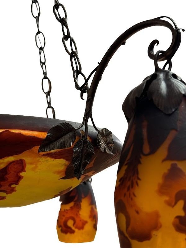 Daum Nancy "Crêtes De Coq" Chandelier