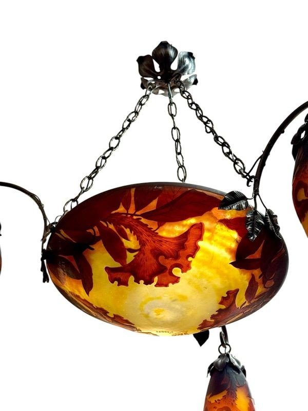 Daum Nancy "Crêtes De Coq" Chandelier