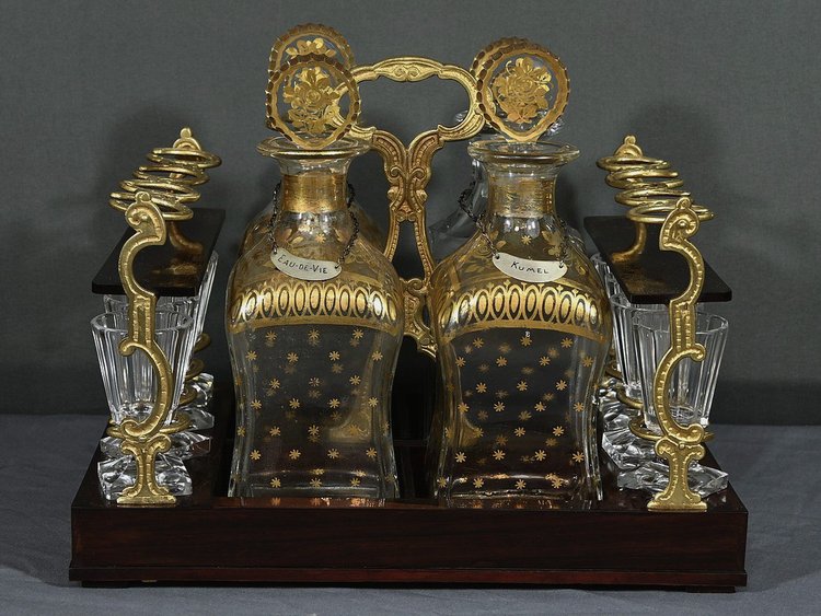 Cantinetta per liquori intarsiata, periodo Napoleone III - metà del XIX secolo