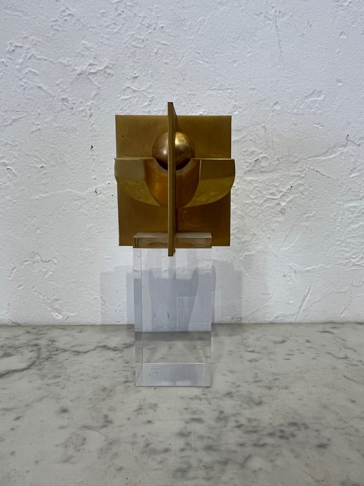 Sculpture - J. L Sanchez - Bronze Et Plexi - Espagne - XX ème