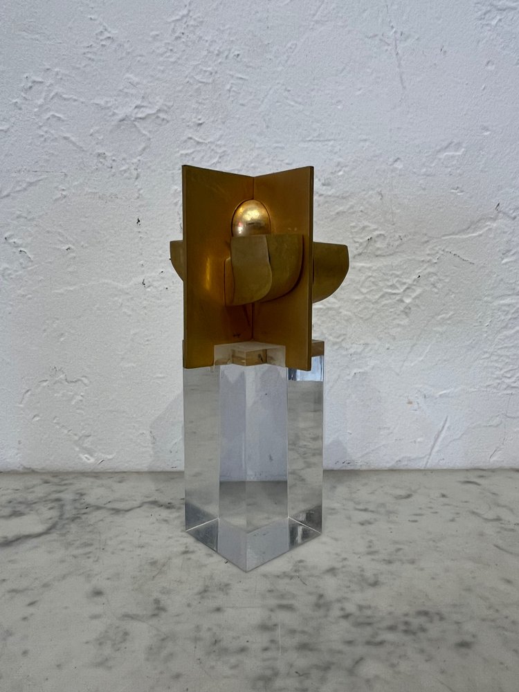 Sculpture - J. L Sanchez - Bronze Et Plexi - Espagne - XX ème