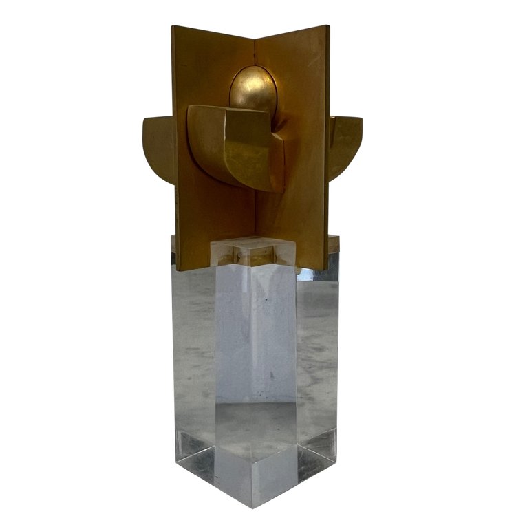 Sculpture - J. L Sanchez - Bronze Et Plexi - Espagne - XX ème