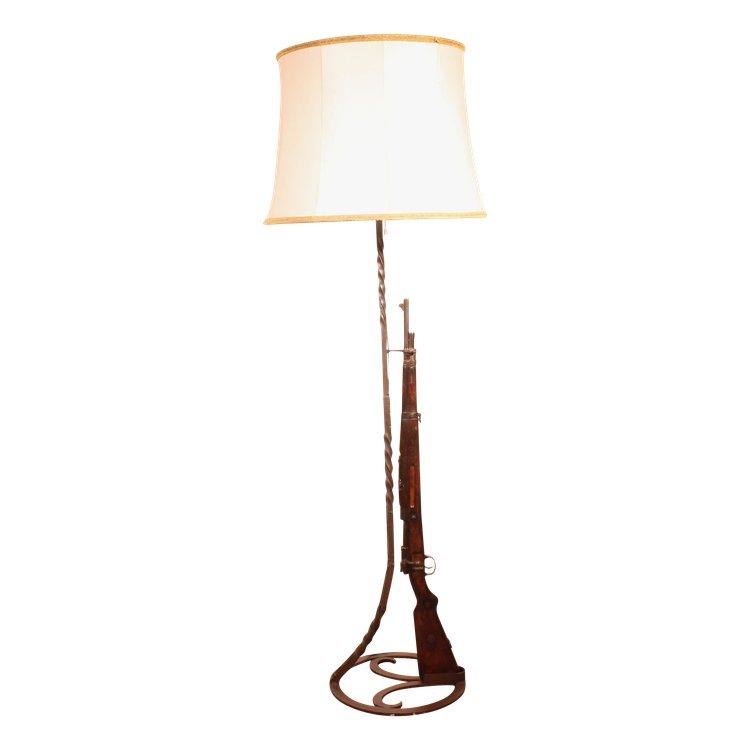 Rifle Floor Lamp With Its Lampshade