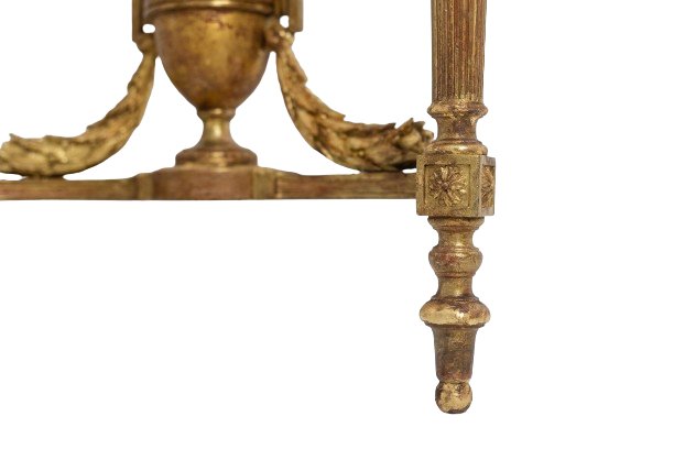 Gilded and carved wood console with marble top. Circa 1880. LS5551B559P