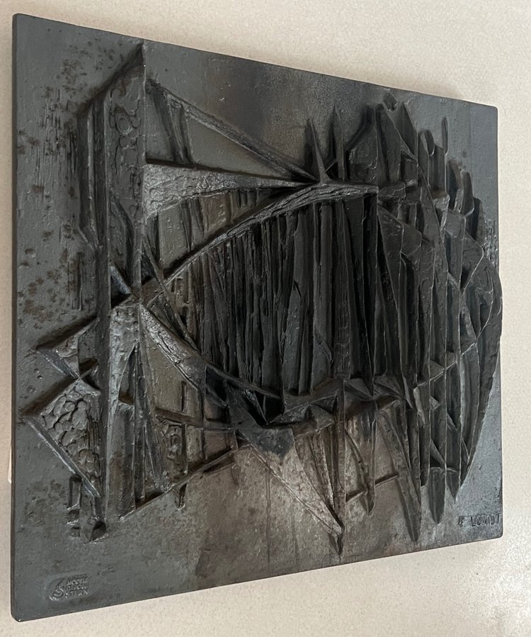 Kaminplatte von Designer F. Loriot für Stern, Frankreich 70er Jahre