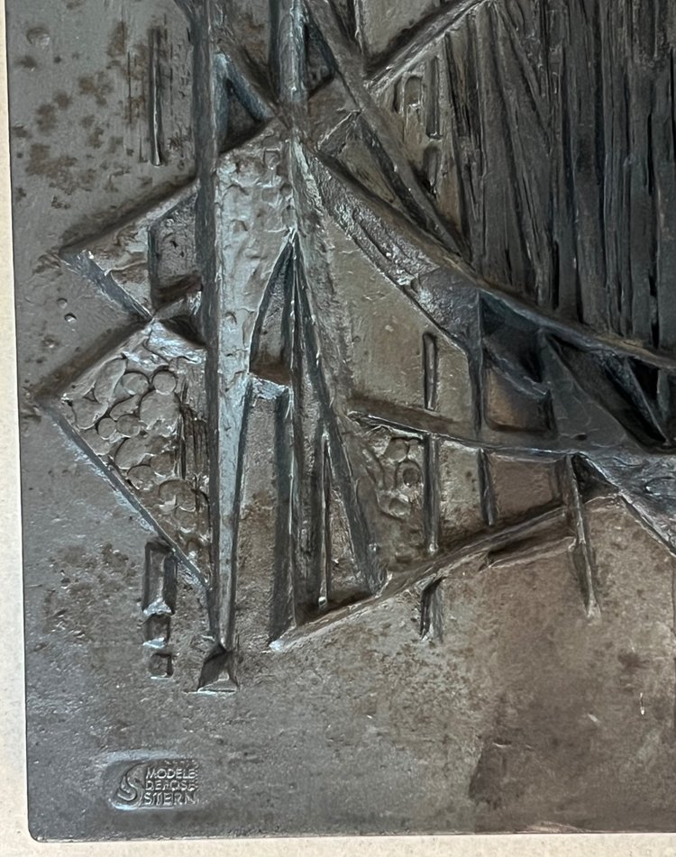 Kaminplatte von Designer F. Loriot für Stern, Frankreich 70er Jahre