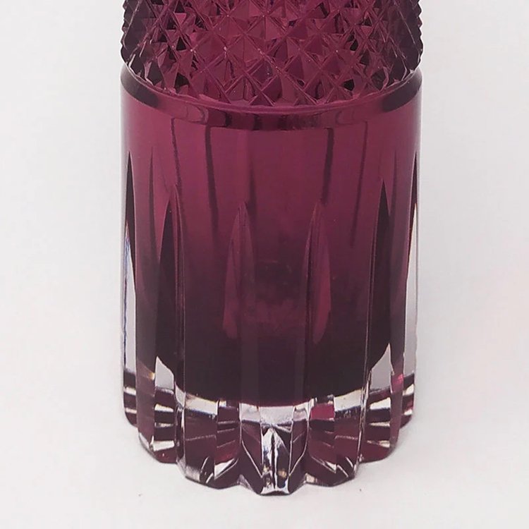 Wunderschöner lila Cocktail-Shaker aus geschliffenem Glas im Bohemian-Stil aus den 1960ern. Hergestellt in Italien