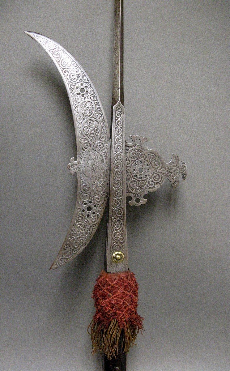 Viollet Le Duc Hellebarde aus Eisen, 19. Jahrhundert.