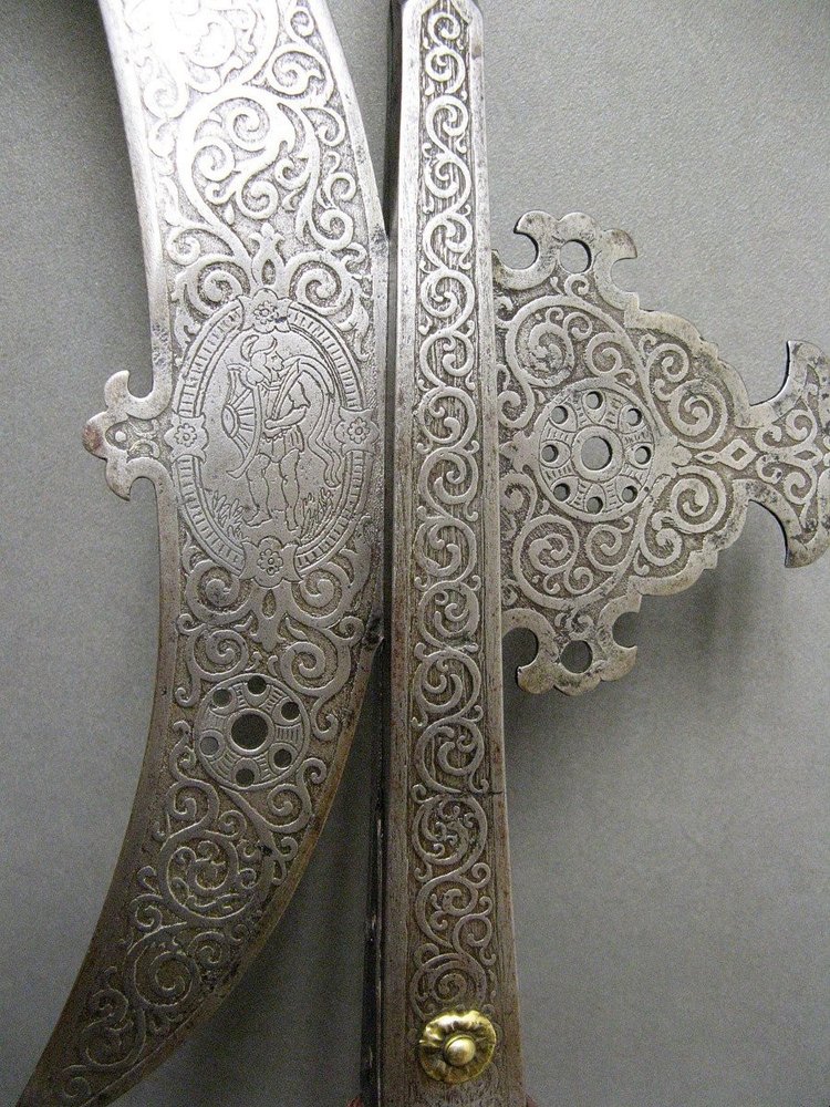Viollet Le Duc Hellebarde aus Eisen, 19. Jahrhundert.