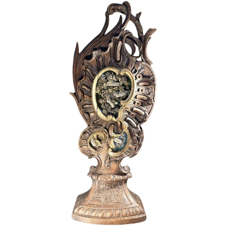 Large Reliquary Monstrance with Five Relics – 18th Century
