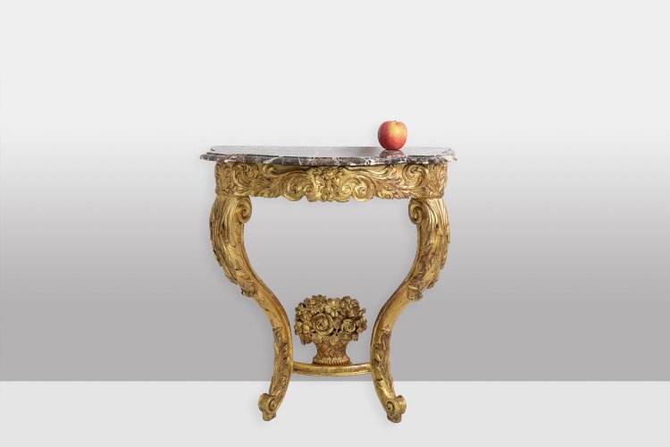 Console en bois doré et sculpté d’époque Louis XV. Circa 1880. LS5871738A