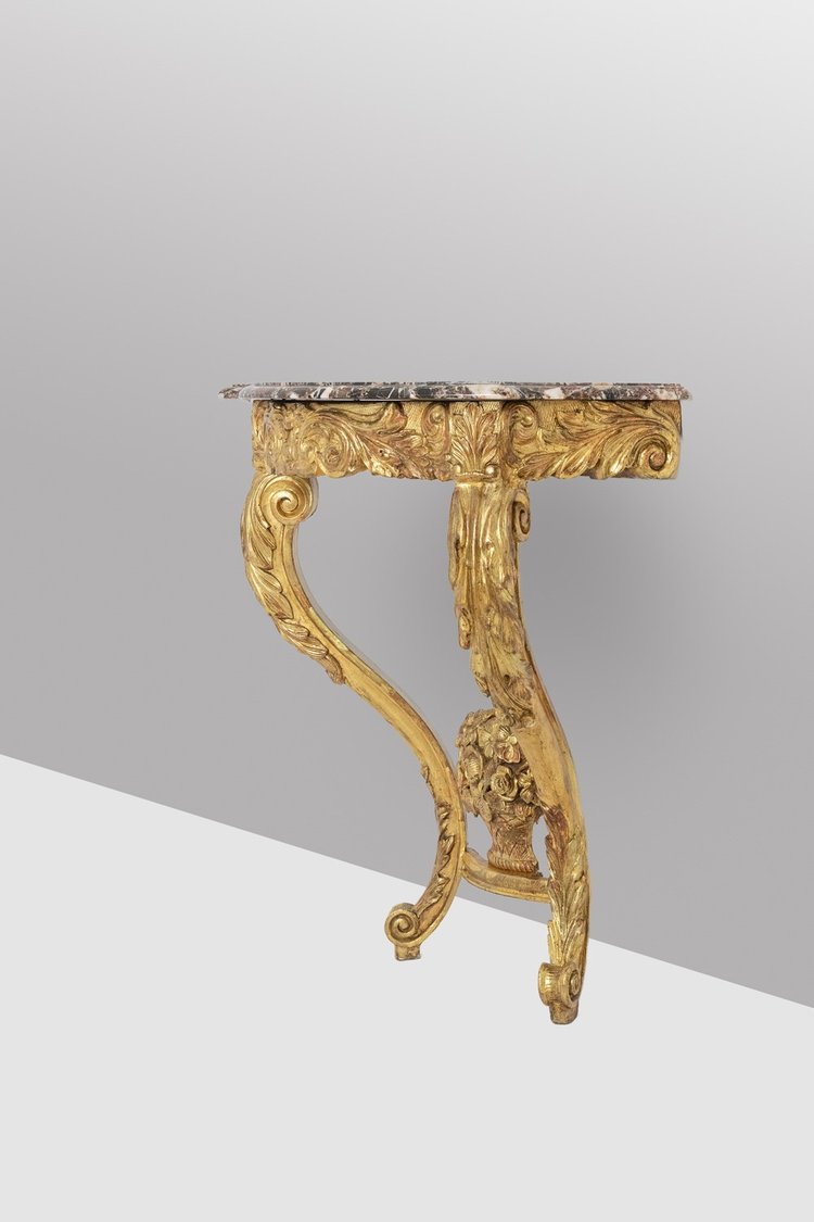 Console en bois doré et sculpté d’époque Louis XV. Circa 1880. LS5871738A