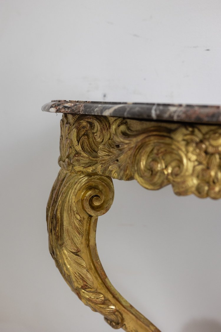 Console en bois doré et sculpté d’époque Louis XV. Circa 1880. LS5871738A