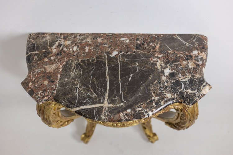 Console en bois doré et sculpté d’époque Louis XV. Circa 1880. LS5871738A