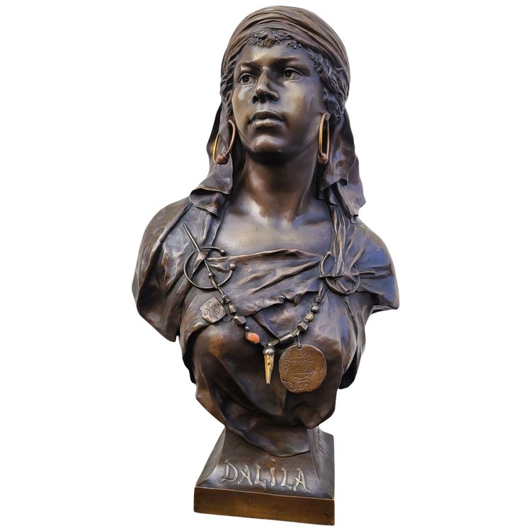 Picault - Dalila, scultura in bronzo firmata, fine del XIX secolo