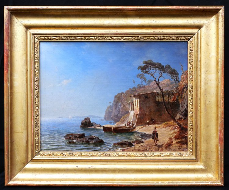 Charles Henry STOCK, Animierte Ansicht des Golfs von La Spezia von Lerici aus