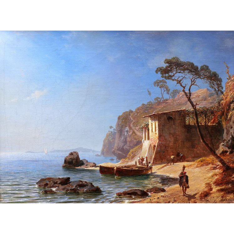 Charles Henry STOCK, Animierte Ansicht des Golfs von La Spezia von Lerici aus