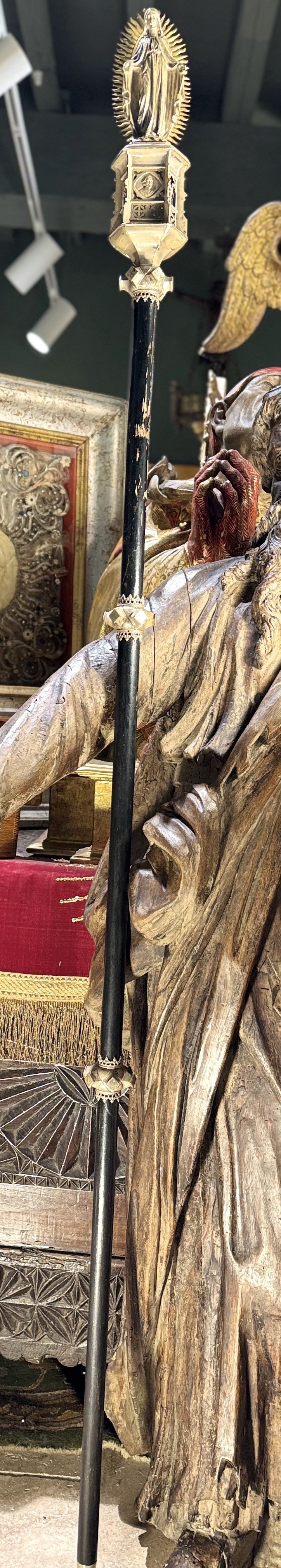 Processional Staff with Virgin in Glory - 19th Century