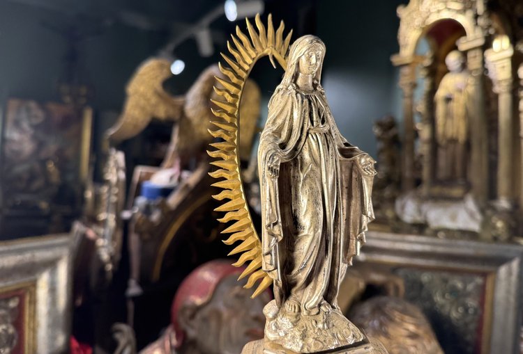 Processional Staff with Virgin in Glory - 19th Century