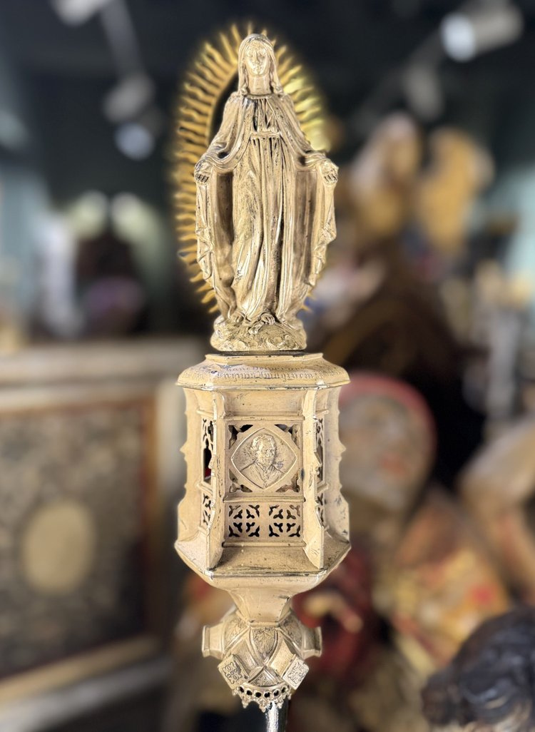 Processional Staff with Virgin in Glory - 19th Century
