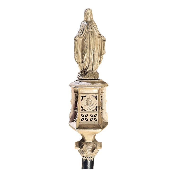 Processional Staff with Virgin in Glory - 19th Century