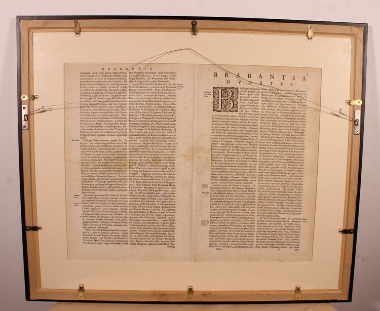 Antique Map Of Brabantia Ducantus By Bleau Circa 1640