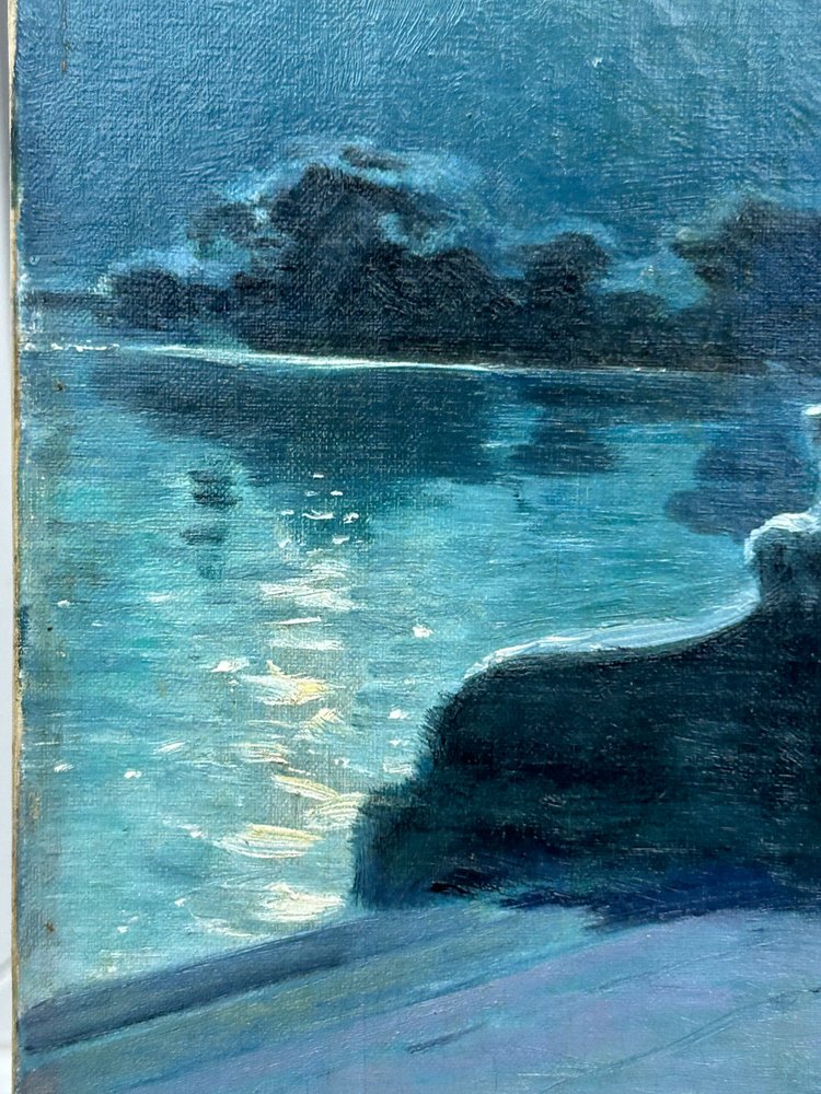 Marie Marguerite Barco (1882-1965) Malinconia notturna Olio su tela Inizio XX secolo 