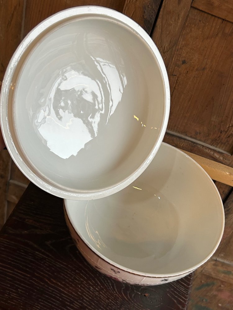 Covered Berlin Porcelain Tureen or Punch Bowl, 19th Century