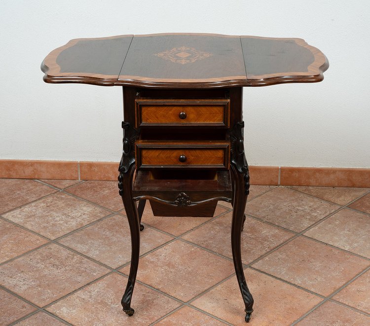 Table De Travail Ancienne Napoléon III, France, 19ème Siècle.