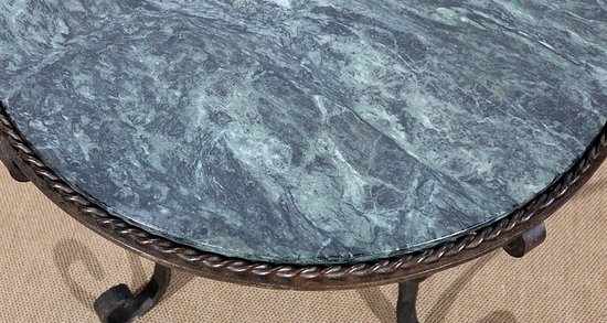  Table Basse en Marbre et Fer forgé – 1950 